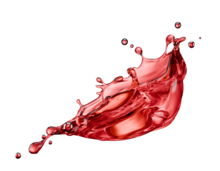 red wine splash isolated on a white background. 3d render