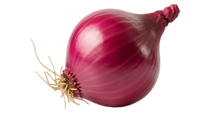 Isolated Red Onion With Transparent Background