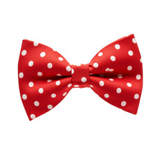 Isolated Red Polka Dot Bow Tie Photo
