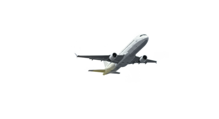 Isolated White Airplane Ascending Sky Transparent PNG