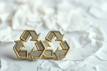 Generative AI symbol for environmental sustainability and recycling.