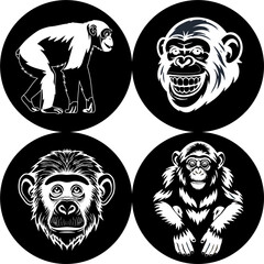 [BW] Chimpanzee logo.eps