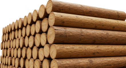 Realistic image of stacked straw bales natural brown outdoor