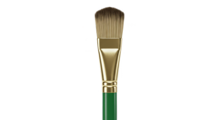 Realistic Paintbrush Tool Isolated on Transparent Background
