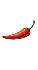 Red Chili Pepper Isolated Realistic Photo With Transparent Background