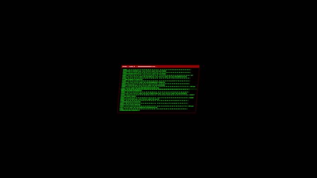 Glitching Digital Data Stream Background with Bitcoin Symbol