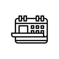 Simple Outline Icon Of A Calendar With Transparent Background Minimalist Design For Schedule And Planning Concepts