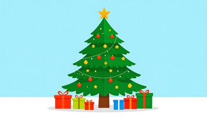 Christmas Tree with Presents.