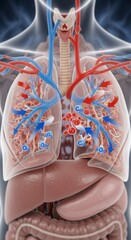 An illustration of human lungs and their respiratory functions
