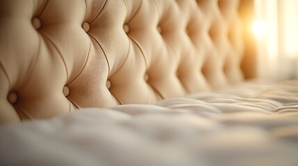 Fototapeta premium Cream Upholstery Detail.