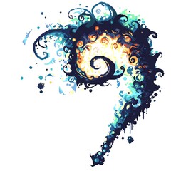 Pixel Art Explosion Magical Blast 18bit 16bit Isolated Retro RPG Video Game Asset 