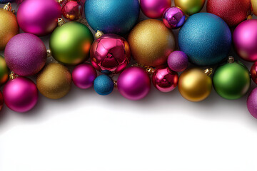 Obraz premium christmas balls on white background