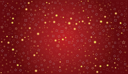 red christmas background with snowflakes
