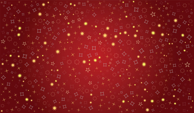 red christmas background with snowflakes
