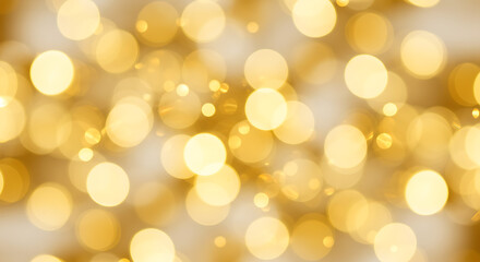 Obraz premium Golden Bokeh: A mesmerizing display of golden bokeh lights dances and shimmers, creating a warm and inviting atmosphere.
