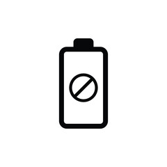 Battery icon. Battery level indicator. Full battery indicator or low battery indicator. Power level symbol. Energy-packed illustration. Simple vector design.