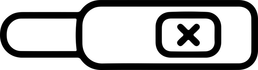 Pregnancy test kit icon, black and white minimal vector
