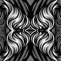 Black And White Pattern Vector. Geometric Retro Vintage Pattern. Repeated And Decorative Design That Can Be Used For Packaging, Decorating, Interior Design, Wallpapers, and Banners.