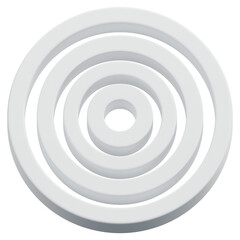 Layered White Circle Rings