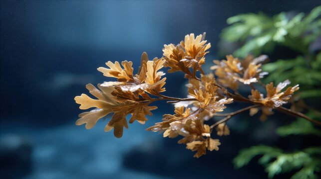 Fragile Coral Fragments Floating Softly Above the Tranquil Water in a Shimmering Environment