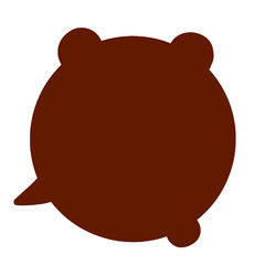 bear speech bubble illustration 吹き出し　熊　シンプル　イラスト