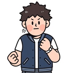 Middle school students 2D characters