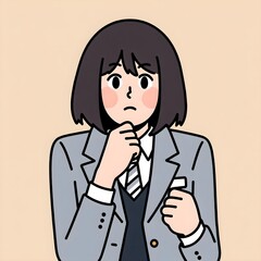 Middle school students 2D characters