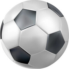 Classic Black And White Soccer Ball Isolated On Transparent Background Ready For Sport Play