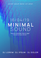 Night Club Flyer. Green Sound Poster. Techno Trance Element. Pink Party Event. Soundwave Radio Illustration. Edm Design. Electro Cover. Violet Night Club Flyer