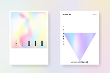 Geometry Poster. Chrome Effect. Spectrum Pattern. Purple Gradient Flyer. Minimal Background. Colorful Pearl Template. Memphis Vector. Blue Geometry Poster