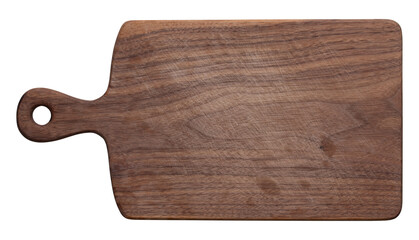 old wooden board. Walnut wooden board isolated on white background