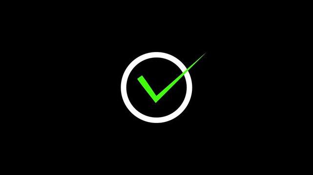 A glowing check mark icon symbolizing approval, verification, success, and task completion. Perfect for user interface design, business presentations, project approval graphics, achievement visuals, a