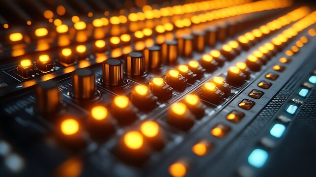 Audio Mixer Sound Board Music Production.