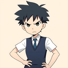 Middle school students 2D characters