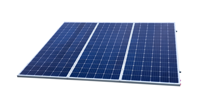 Modern solar panel array generating clean energy, sustainable power source for eco-friendly homes and businesses