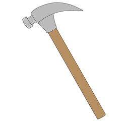 hammer simple illustration ハンマー　シンプル　イラスト	
