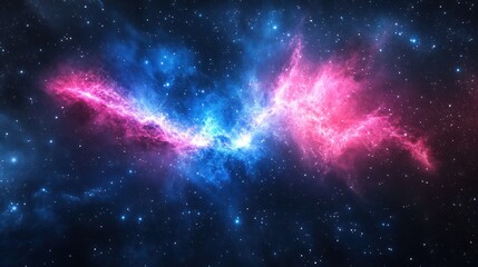 Obraz premium Cosmic nebula, swirling colors, starry expanse. Possible use Space exploration background