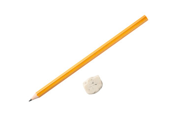 透明背景（png）に鉛筆と消しゴム