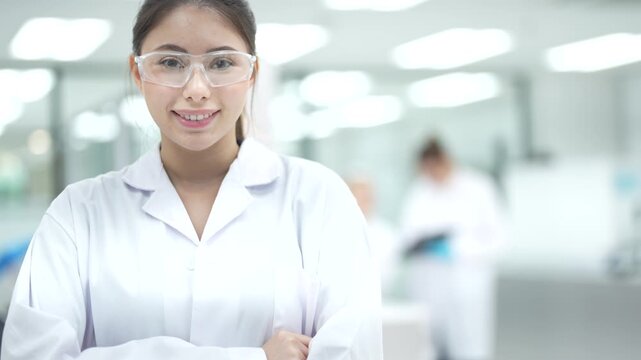 A Clinical Research Coordinator uses a tablet for electronic data capture, managing patient eCRFs and ensuring data integrity for a clinical trial in a modern research facility.