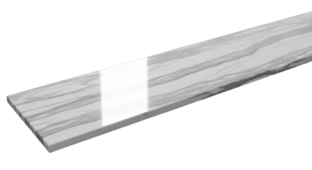 Marble texture strip with light reflection, realistic stone texture, isolated composition