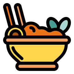 Rice bowl icon