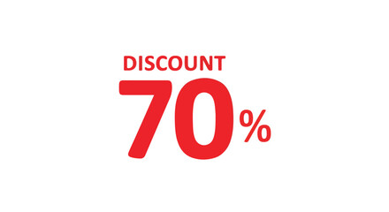Vibrant Seventy Percent Discount Graphic for Online Retail Promotions and Seasonal Sales Events