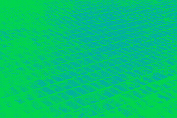 Abstract and geometric illustration in green and blue color with square shaped pattern. Textured illustration of a roof with row of square. Textured background.