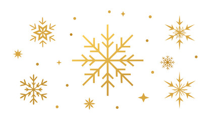 set of snowflakes vector illustration