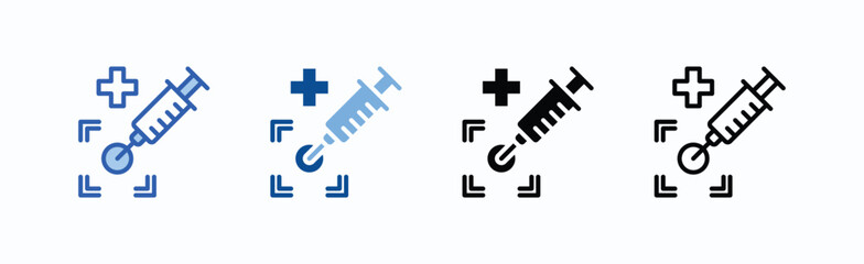 Precision Medicine Icon Sheet Multiple Style Collection Isolated Vector
