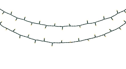 String Of Yellow Lights On Dark Background Decorations For Holiday Season