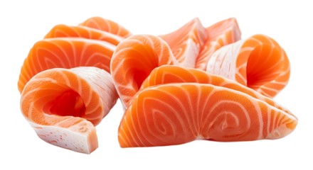 Preparing Fresh Salmon Slices for Sushi | Culinary Delight | Kitchen | Food Photography | Bright Setting | Close-Up View | Gourmet Concept