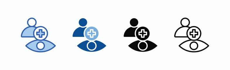 Ophthalmology Icon Sheet Multiple Style Collection Isolated Vector