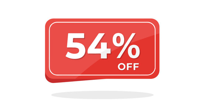 Eye-Catching Fifty-Four Percent Off Promotion Graphic for Retail Marketing and Business Offers