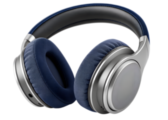 Close up of a human hand and a gloved hand reaching out to touch fingers against a dark background